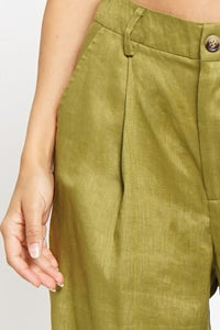 Olive Linen Pleat Plants