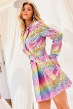 Pink Multi Rainbow Jacket Dress