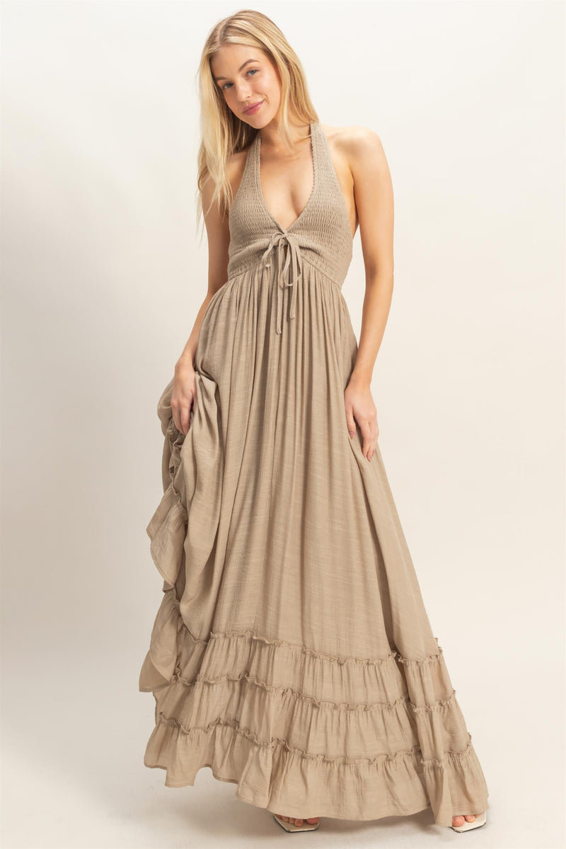 slipless dress Nude Cotton Maxi Slip Dress 8 / Nude