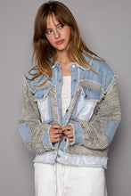 Denim Multi Vintage Washed Cut Sew Denim Patch Jacket