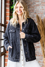 Black Wash Oversize Trucker Denim Jacket
