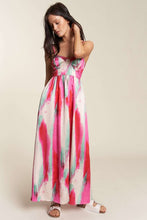 Fuchsia Combo Braided Spaghetti Strap Maxi Top With Shorts