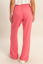 Taffy Pink Elastic Waist Wide-leg Pants