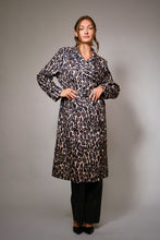 Leopard Belted Double Breasted Trench