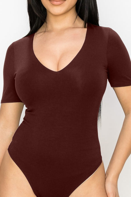 Coco V Neck Double Modal Stretch Bodysuit