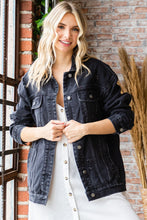 Black Wash Oversize Trucker Denim Jacket