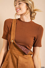Camel Sueded Overall Skirt
