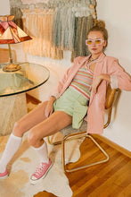 Blush Open Front Long Sleeve Jacket