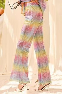 Multi Rainbow Sequin Pants