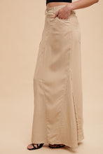Sand Tencel Frayed Mermaid Skirt