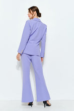 Lavender High-waisted Flared Tailored Pants