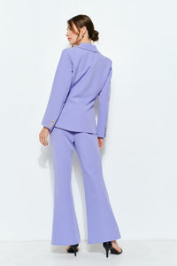 Lavender High-waisted Flared Tailored Pants