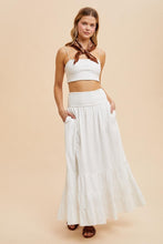 Off-White Smocked Ruffled Skirt
