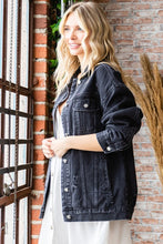 Black Wash Oversize Trucker Denim Jacket