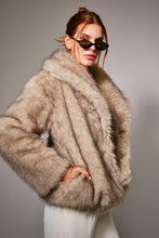Tan Two Tone Faux Fur Jacket