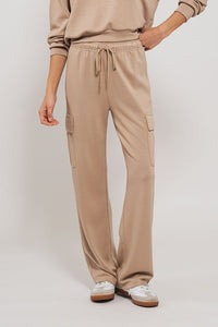 Taupe Accent Cargo Sweatpants