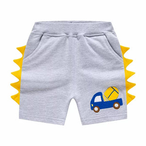 Gray Little Boys Summer Sport Shorts,Summer Children'S Casual Sports Shorts Capris Boys' Dinosaur Printed Sweatpants With Pocket