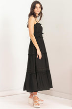 Black Forever Us Ruffle Tiered Maxi Dress
