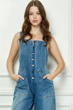 Medium Wash Denim Multi Button Fatigue Overall