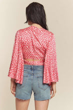 Pink Kimono Sleeve Multi Tie Top