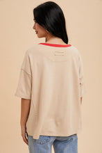 Red Oat Henley Ringer Tee