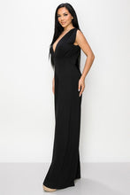 Black The Patricia Super Soft Deep V Wide-Leg Jumpsuit