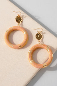 Donut Wood Hoop Earrings
