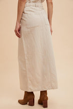 Linen Cotton Linen Split Seam Maxi Skirt