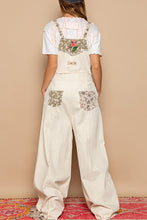 Almond Floral Patchwork Embroidery Overall