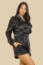 Black Jacket Style Romper