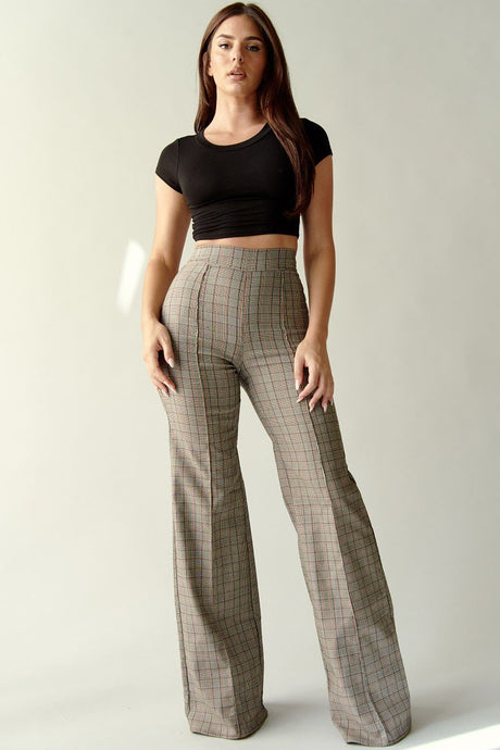 Brown/Rust Pants Vicky Pintuck Flair Business Casual Pants