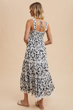 Creme Floral Print Maxi Dress