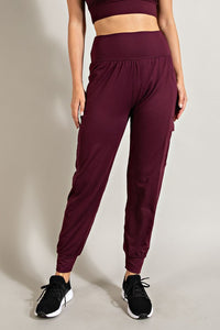 Smokey Grey Plus Size Butter Jogger With Side Pockets