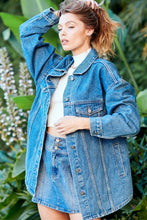 Blue Oversize Trucker Denim Jacket