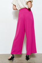 Hot Pink High Waist Wrap Detail Wide Pants