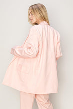 Blush Open Front Long Sleeve Jacket