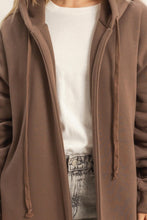 Brown Fleece French Terry Hood Coat