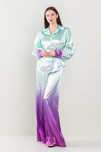 Mint/Magenta Ombre Button Down Pants Set