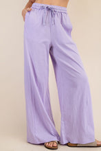 Lavender Cotton Slub Lounging Wide Pant