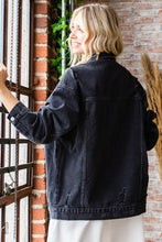 Black Wash Oversize Trucker Denim Jacket