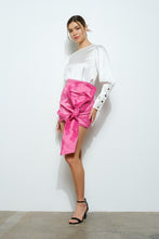 Hot Pink High Waist Front Big Bow Mini Skirt