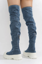 Denim Fashion Long Denim Boots
