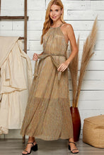 Multi Blue Multi Color Halter Neck Maxi Dress