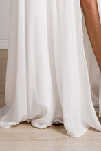 White Lace Flower Simple Wedding Dress