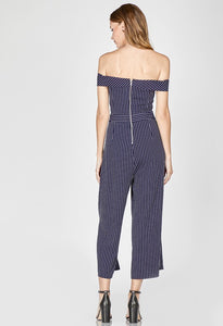 Navy-Stripe Emrata Culotte