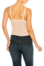White Mesh Floral Lace Double Chest Strap Bodysuit