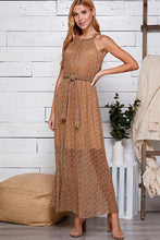 Multi Brown Multi Color Halter Neck Maxi Dress