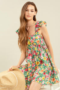 Green Printed Dress