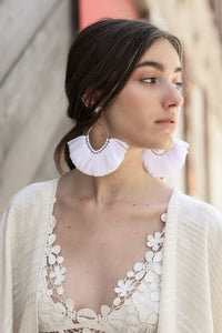 Marquise Hoop And Fan Statement Earrings