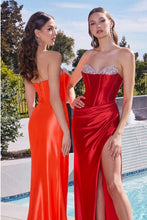 Strapless Satin Corset Gown